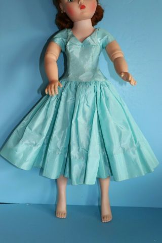 Madame Alexander Cissy Doll Tagged Aqua Taffeta Dress 1956 (no Doll)
