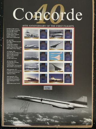 Concorde.  40th Anniversary Of The First Flights.  Signed By Michael Retif.