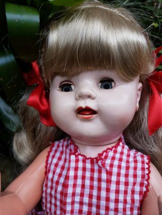 Vintage English 1950’s Walker Doll dressed with crier 22 inches 3