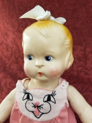 1928 Amberg 13 Inch Composition Teeny Weenie Tiny Tots Doll In