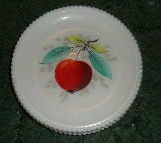 Westmoreland Beaded Edge Fruits 7.  25 " Plate Apple Design