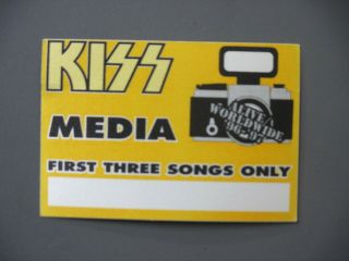 Kiss Backstage Pass Satin Cloth Sticker Worldwide 96 - 97 Tour Authentic Media