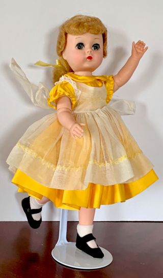 Vintage Madame Alexander 11.  5 " Lissy Doll In Yellow 1956 Tagged Dress