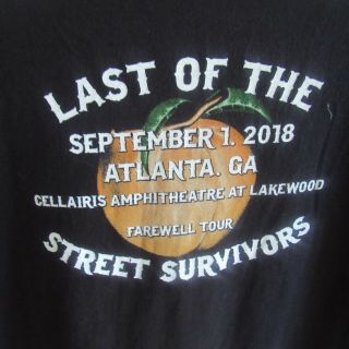 Lynrd Skynyrd Concert T - Shirt 2x Mens Street Survivors Atlanta 2018 Tee Shirt