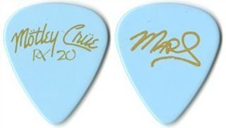 Motley Crue Mick Mars 2009 Rx 20 Tour Gold/blue Signature Stage Guitar Pick
