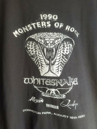 Donington Monsters Of Rock 1990 Vintage Look Retro Poster T Shirt