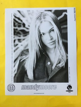Mandy Moore Press Photo 8x10”,  Sony 50/50 1999.  See Info.