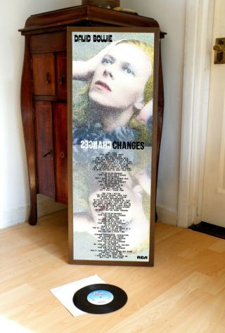 David Bowie Changes Poster Lyric Sheet,  Rebel,  Ziggy,  Aladdin,  Glam,  Mars,  Space,