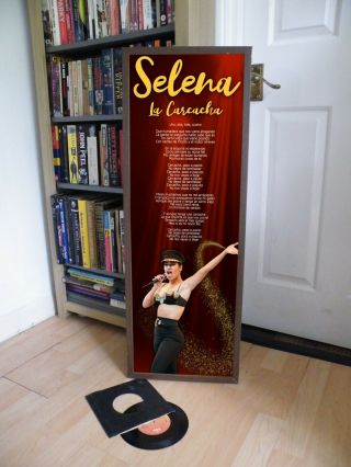 Selena Quintanilla La Carcacha Poster Lyric Sheet,  Tejano,  Latin,  Bidi Boom Boom