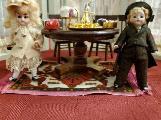 Sweet Antique All Bisque Bride & Groom Dolls And Much More