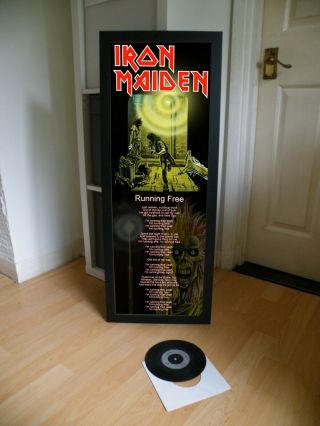 Iron Maiden Running Poster Lyric Sheet,  Number Of The Beast,  666,  Aces,  Trooper