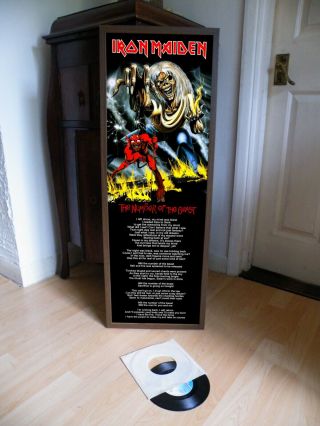 Iron Maiden Number Of The Beast Poster Lyric Sheet,  Running,  666,  Aces,  Trooper
