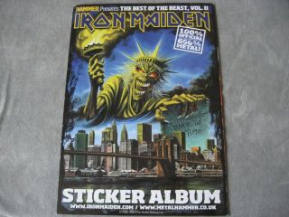 Iron Maiden Complete Best Of The Beast Vol 2 Official Sticker Album Metal Hammer