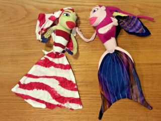 Dreamworks Shark Tale Lola 10 " And Angie 11 " Plush Stuffed Animal Set 2004 Toy