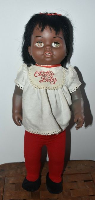 Chatty Baby Doll,  Black Aa Vintage 17 " 1961 In Red Outfit