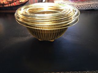Vintage Federal Glass Nesting Bowls Set Of 4