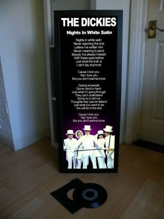 The Dickies Nights In White Satin Promo Lyric Poster,  Sex Pistols,  Shrinking,  Dawn