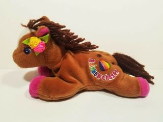 Lisa Frank Vintage Plush Rainbow Chaser Horse Beanie 1998 Stuffins Pony Heart
