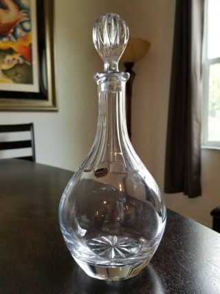 Bohemia Crystal Decanter With Stopper Made In Czech Republic