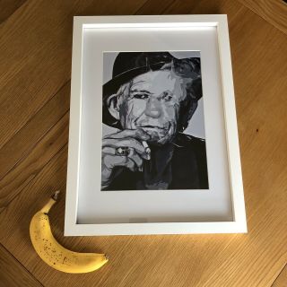 Keith Richards Rolling Stones Art Print Framed Mounted Gift A4 Unique Xmas