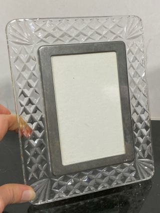 Waterford Cut Crystal Art Glass Photograph Picture Frame