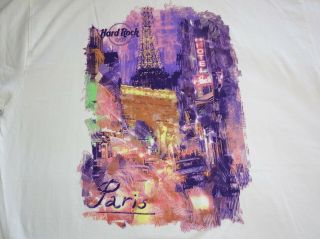 Vintage 90s Hard Rock Cafe Paris T - Shirt - Xl Heavy Tee