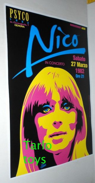 Nico - Genova Italy 27 March 1982 Concert Poster - Velvet Underground