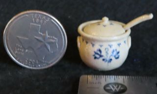 Igma Artisan Jane Graber Stoneware Flower Soup Tureen Bowl 1:12 Miniature 2110