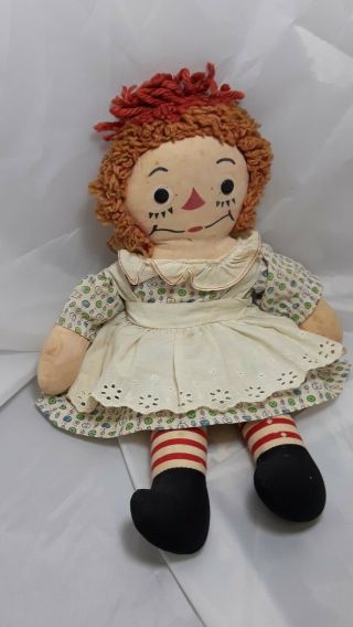 Raggedy Ann Doll Vintage Circa 1950 
