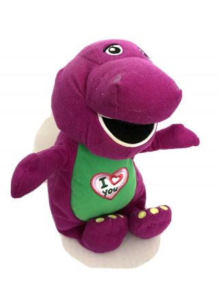 Barney Purple Plush Singing I Love You Talking Dinosaur Toy 11 " Baby Nursery