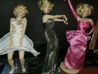 3 Marilyn Monroe Porcelain 18 " Dolls