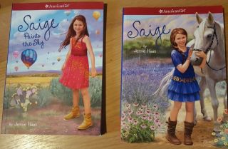 American Girl Saige Doll Freckles With Books Bonus Outfits Paint Accessories 3