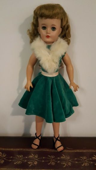 Vintage 1957 Ideal Miss Revlon V22 Vinyl Doll,  Dress,  Bridal Gown