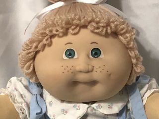 1984 Jesmar Cabbage Patch Kid Light Brown Single Pony With Freckles