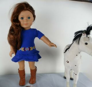 American Girl Girl of the Year 2013 SAIGE,  her dog Rembrandt,  foal Sparks 2