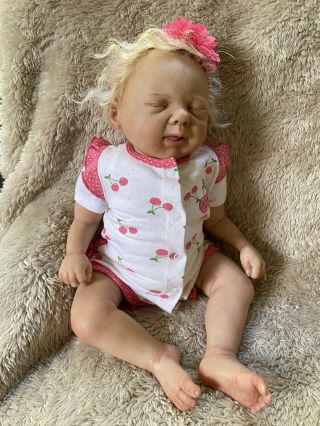 Gorgeous Reborn 20” Blonde Hair Sleeping Baby Girl With