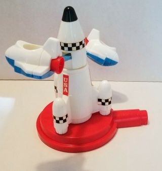 1986 Playmates Disneyland Train Play Set Space Rocket Ride Mickey