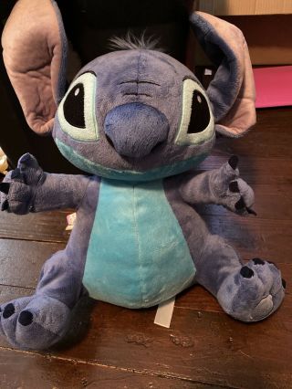 Disney Store Lilo & Stitch 15” Plush As Dog Stuffed Blue Alien Large Animal Toy