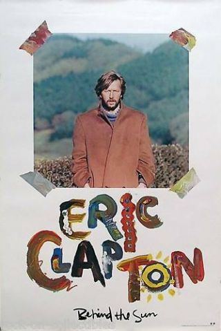 Eric Clapton 1985 Behind The Sun Rare Promo Poster