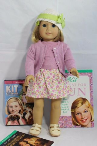 American Girl Doll Kit Kittredge Pleasant Company With Books Dvd Accessories