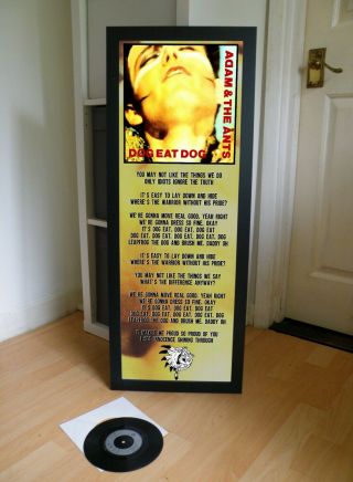 Adam And The Ants Dog Eat Dog Promo Lyric Poster,  Antmusic,  Dirk Sox,  Frontiers