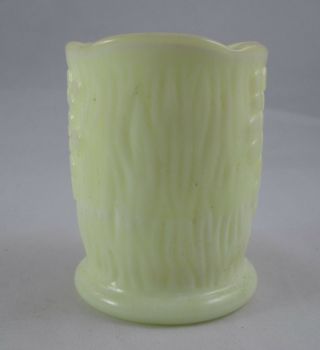 PV02184 Glass Bob St Clair OWL Toothpick Holder - Lemon Custard 3