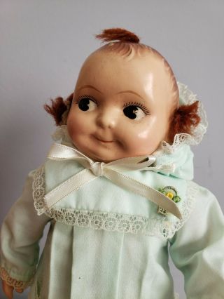 Antique Composition Head & Hands Cloth Body Kewpie Doll 10 "
