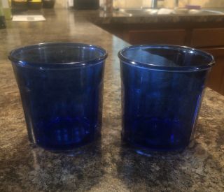 Collectable Cobalt Blue 10 - Panel Glass Made In France 500 Ml