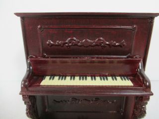 Bespaq Miniature Dollhouse Furniture Piano Organ Wood Carved Victorian Vtg