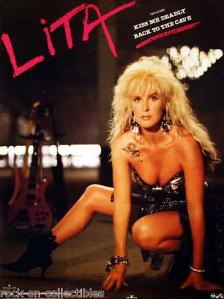 Lita Ford 1988 Self Titled Promo Poster The Runaways