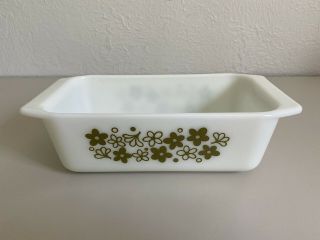 Vintage Pyrex 913 Spring Blossom Crazy Daisy Bread Loaf Pan 8 - 1/2 X 4 - 1/2 X2 - 1/2