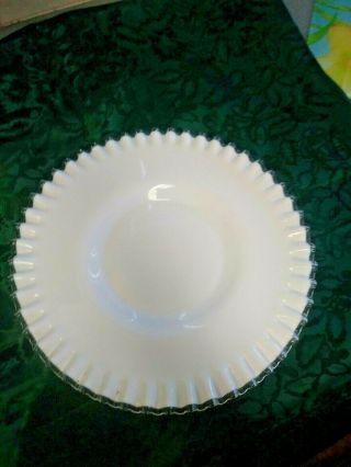 Vintage Fenton Silvercrest White Milk Glass 12 1/4 " Serving Plate Platter