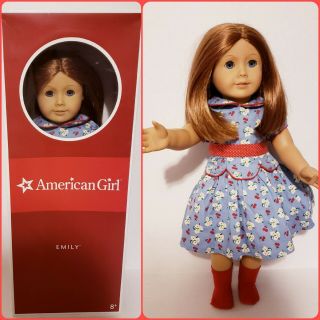 American Girl Doll,  Emily Bennett Red Hair Blue Eyes 18 " Box Retired