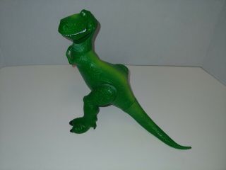 Disney Pixar Toy Story Rex Green Dinosaur Jointed Toy Figure Plastic 7 "